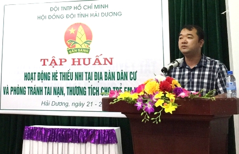 đồng chí Nguyễn Hồng Sáng, Phó Bí thư Tỉnh đoàn phát biểu tại chương trình